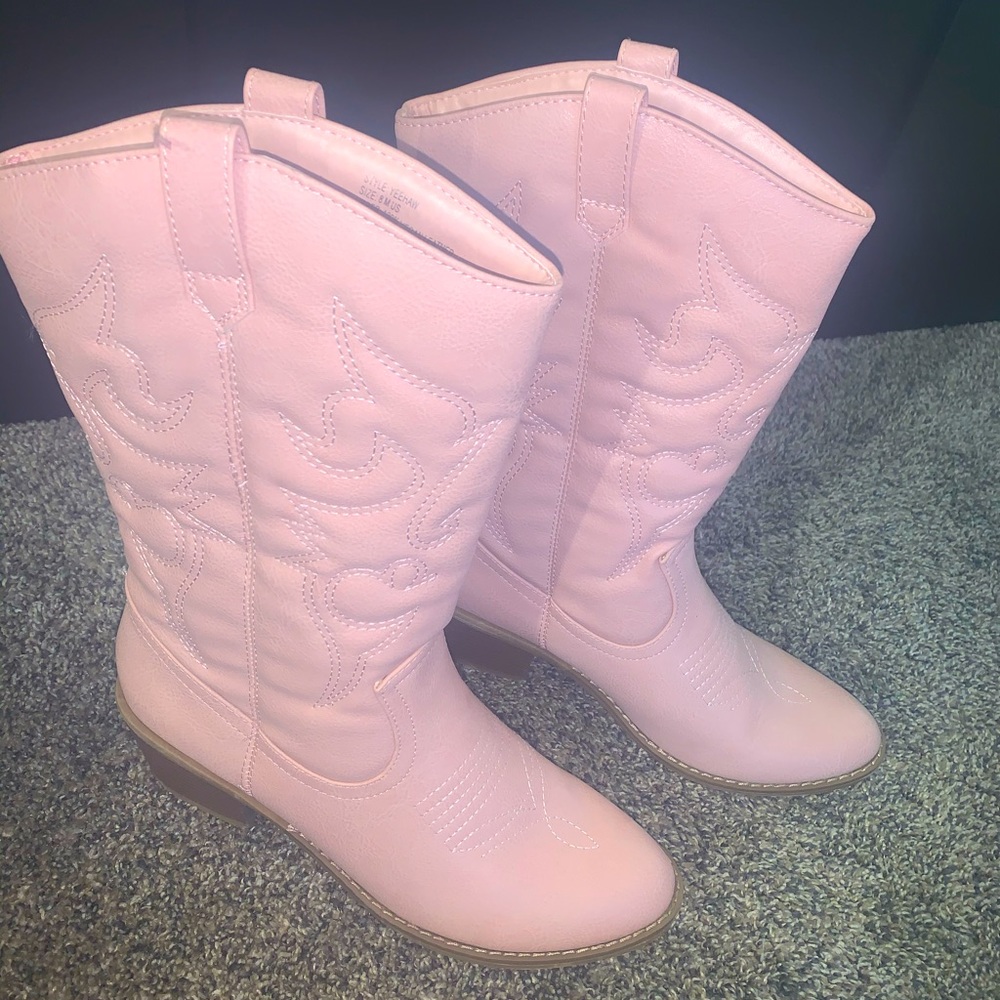 Pink cowboy boots